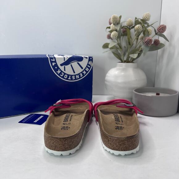 Birkenstock Almere II Burko Flor Sandals Graceful Raspberry Women's 5/EU 36 NWB - Picture 5 of 10